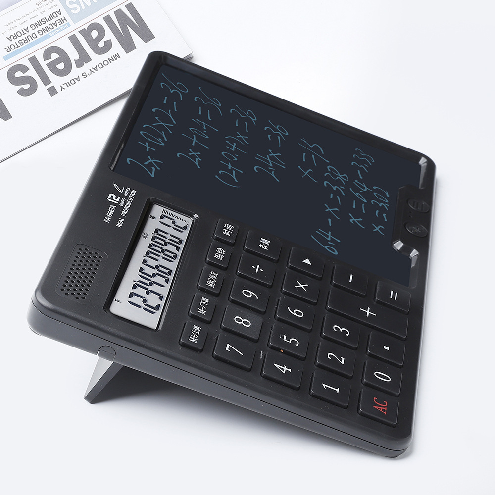 voice calculator large screen 12-digit digital display accounting arithmetic office calculator writing draft handwriting board computer Application Scenario
