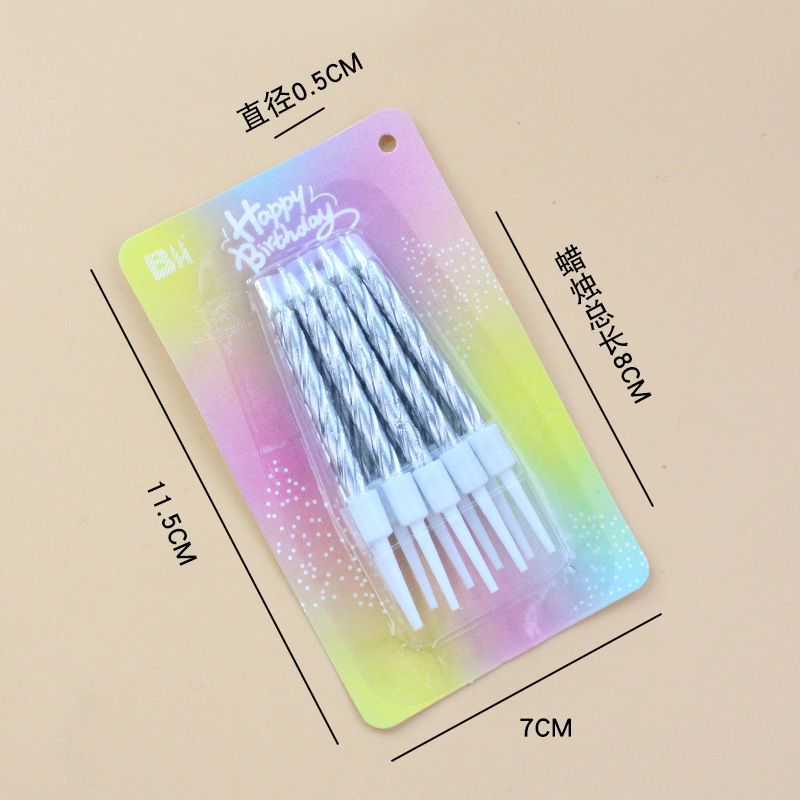 wholesale new birthday cake colorful thread candle creative children's party colorful mixed 10 small candles Application Scenario