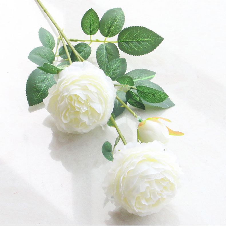 factory wholesale european-style 3-head ranunculus asiaticus artificial flower home wedding celebration decoration fake flower 3-head ranunculus asiaticus Specification drawing