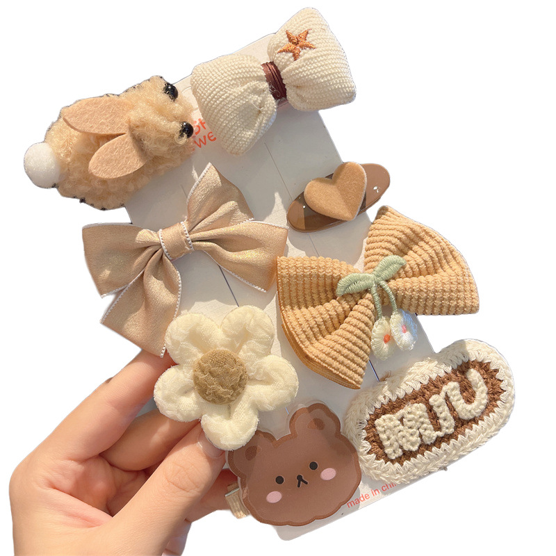 children's barrettes cute plush hairpin 2025 new girls' baby bang clip accessories duckbill clip butterfly headdress Item Picture
