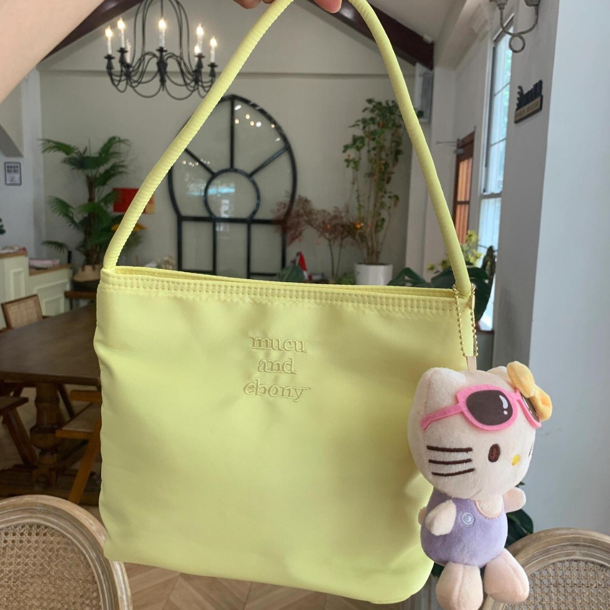 south korea much and eboy2025 new bucket bags women's simple casual all-match handbag nylon armpit Specification drawing