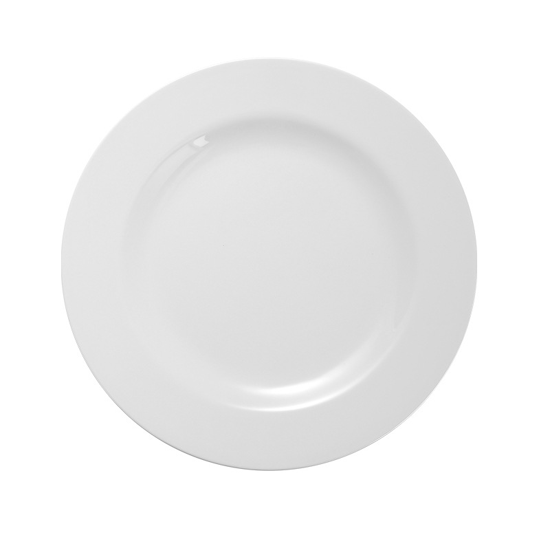 white disc melamine tableware plastic imitation porcelain dish melamine plate melamine disc buffet commercial bowl plate Item Picture