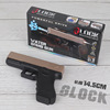 cross-border children's small color box manual single-shot glock soft bullet gun boy pistol model toy gun details Picture