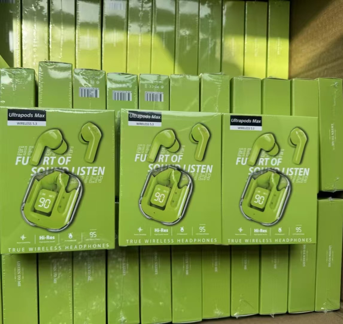 cross-border hot bluetooth headset air31 transparent generation digital display wireless earphone in-ear macaron wholesale details Picture