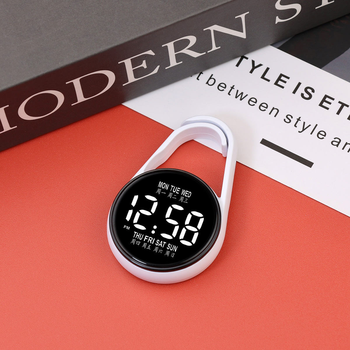new products in stock led electronic pocket watch h3 luminous digital backpack keychain pendant student children electronic pocket watch Specification drawing