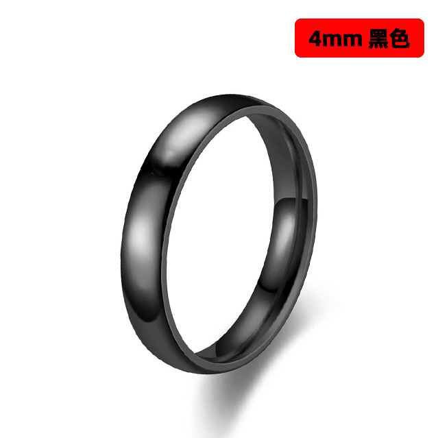 europe and america cross border titanium steel ring female non-fading glossy and simple simple bracelet 2 4 6mm stainless steel niche ring Item Picture