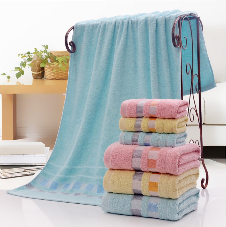 factory direct supply cotton large bath towel plain simple soft wrapping towel beach towel home bathroom big towel cross-border goods full figure