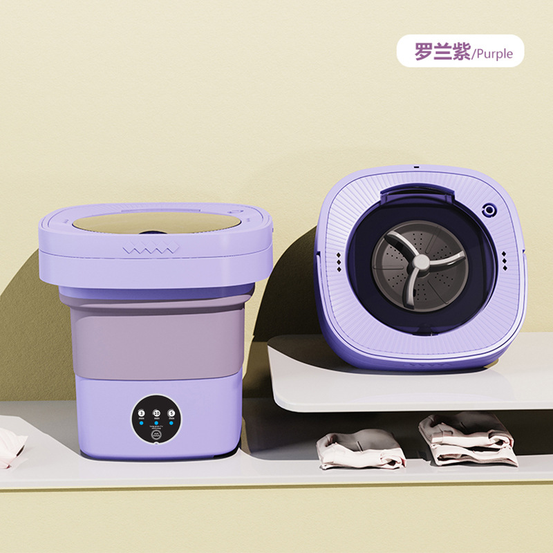 cross-border folding underwear washing machine dehydrated automatic dormitory mini small wash socks panties small wash machine Item Picture