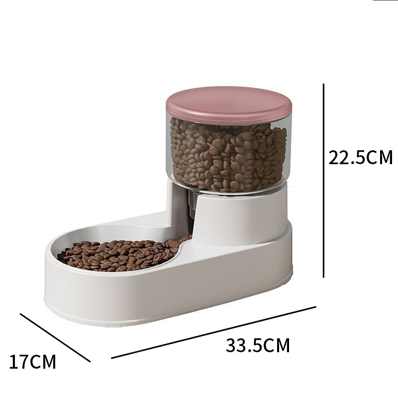 dog bowl dog basin  bowl  food holder dog anti-tumble double bowl  small and medium-sized dogs automatic drinking pet supplies full figure
