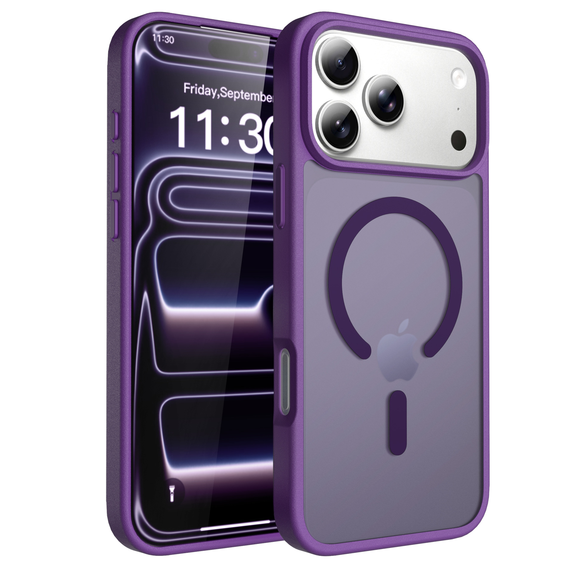 factory customized new product apple 17 magnetic suction phone case tpu + frosted drop-resistant applicable 16promax protective case 15 details Picture