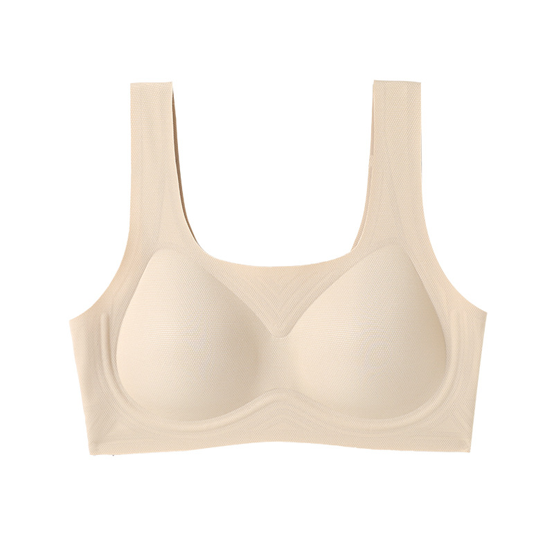 seamless underwear summer thin and comfortable breathable big chest small wireless underwear women gathered ladies bra bra Item Picture