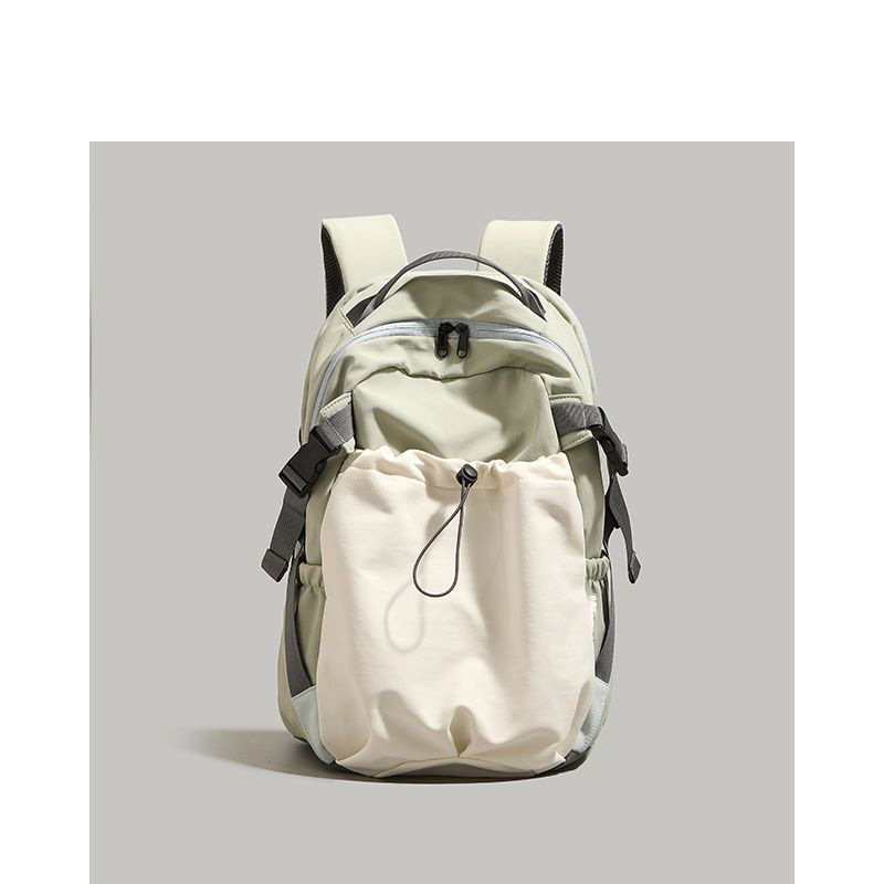 nylon backpack 2025 fashion large capacity lightweight backpack junior high school high school student schoolbag short trip bag details Picture