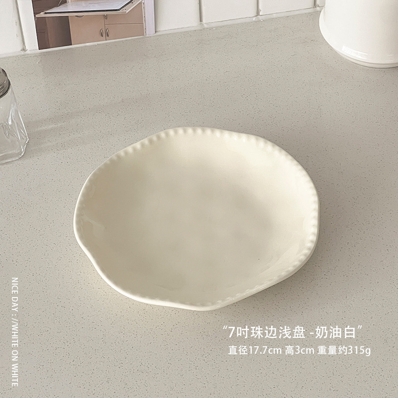 ins style tableware irregular plate dishes household ceramic plate high-grade vegetables salad dish pasta plate Application Scenario