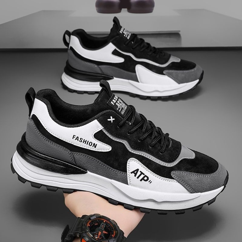 men's sneakers 2025 new spring casual shoes summer working wear leather waterproof non-slip labor protection fashion shoes full figure