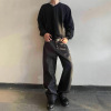 madeextreme 14oz american retro primary color washed denim loose wide leg five-button straight jeans Item Picture