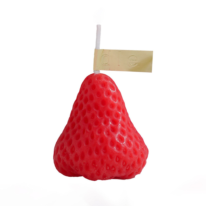 soy wax strawberry aromatherapy candle wholesale cute creative birthday gift handmade small gift fragrance shape wax Item Picture