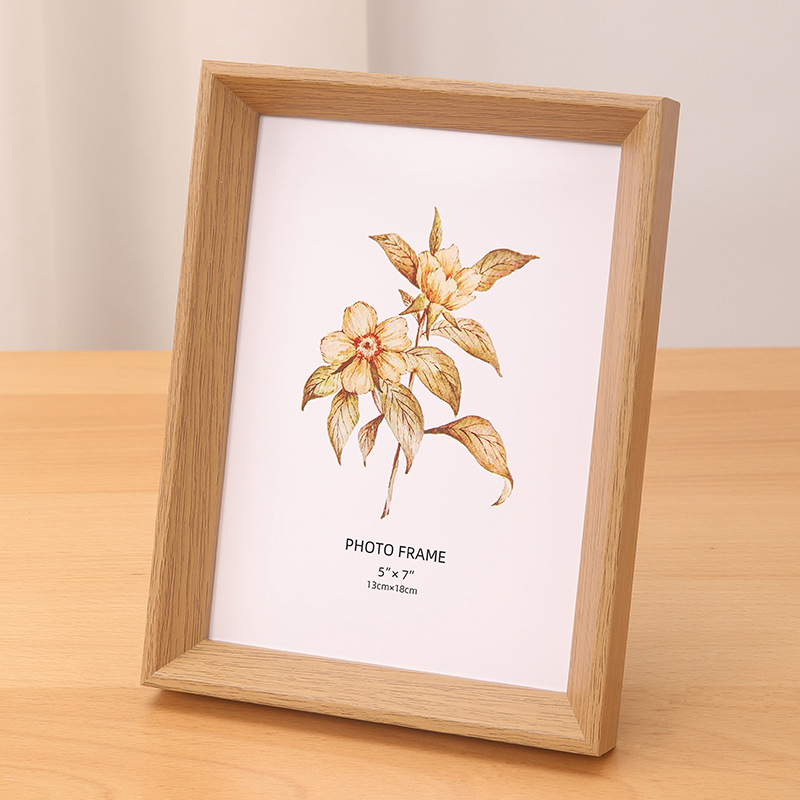 photo frame 6-inch photo frame advanced sense 8-inch 10-inch horizontal frame mounting large size creative simple wooden picture frame Item Picture