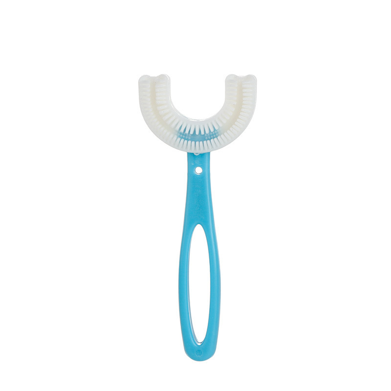 children's u-shaped toothbrush u-shaped infants baby 2-6-12 years old children soft bristles silicone in the mouth cleaning baby toothbrush full figure