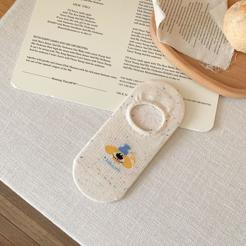 silicone non-slip tight cute socks women's boat socks summer thin pure cotton invisible socks low top socks cartoon japanese style Item Picture