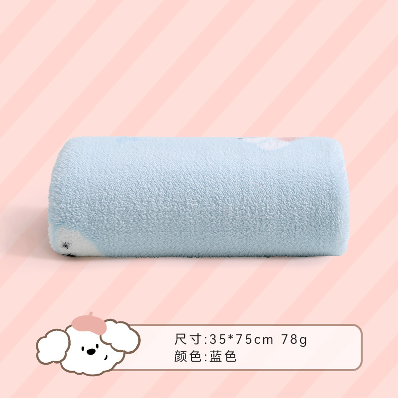 sanli towel coral fleece towel printed face towel home cartoon face cloth adult large bath towel couples face towel Application Scenario