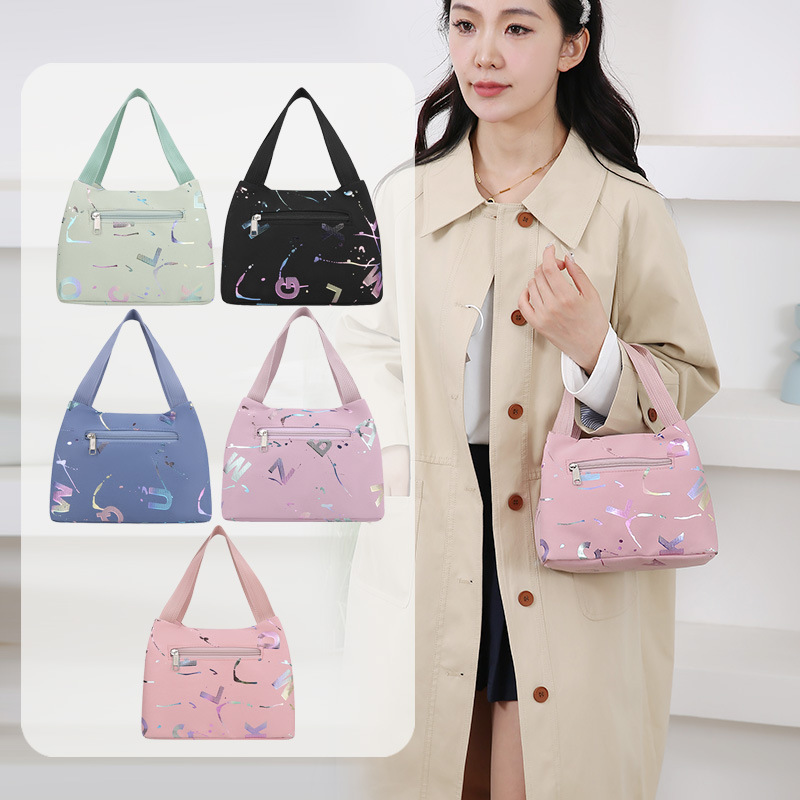 fashionable printed women's handbag large capacity storage lunch bag for work and commuting portable small mummy bag full figure