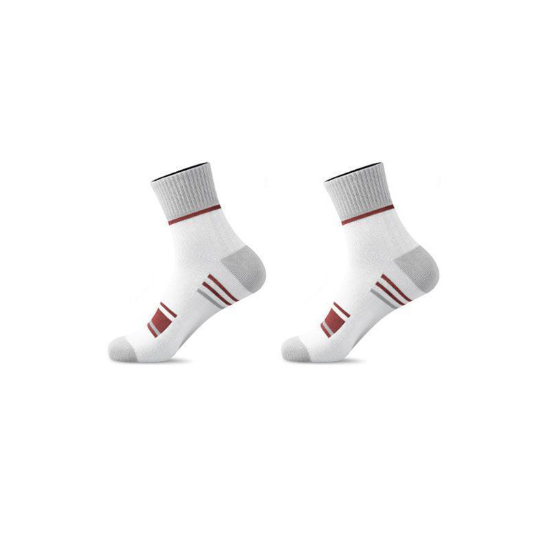 socks men's mid-calf length sock spring and autumn sports sweat-absorbent stink prevent socks spring and summer thin mixed color stripe sports socks full figure