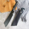 stainless steel black blade outdoor knife outdoor camping multifunctional knife outdoor knife camping self-defense straight knife details Picture