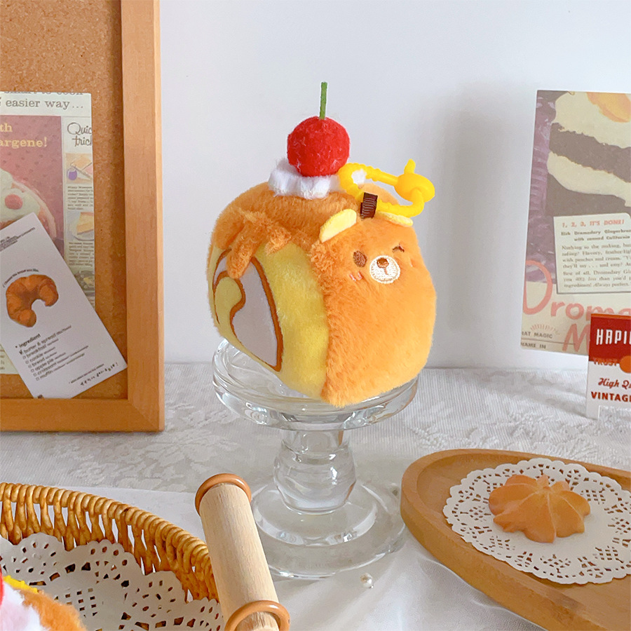original bear cake plush doll hanger baking dessert doll children's birthday gifts wedding tossing doll Item Picture