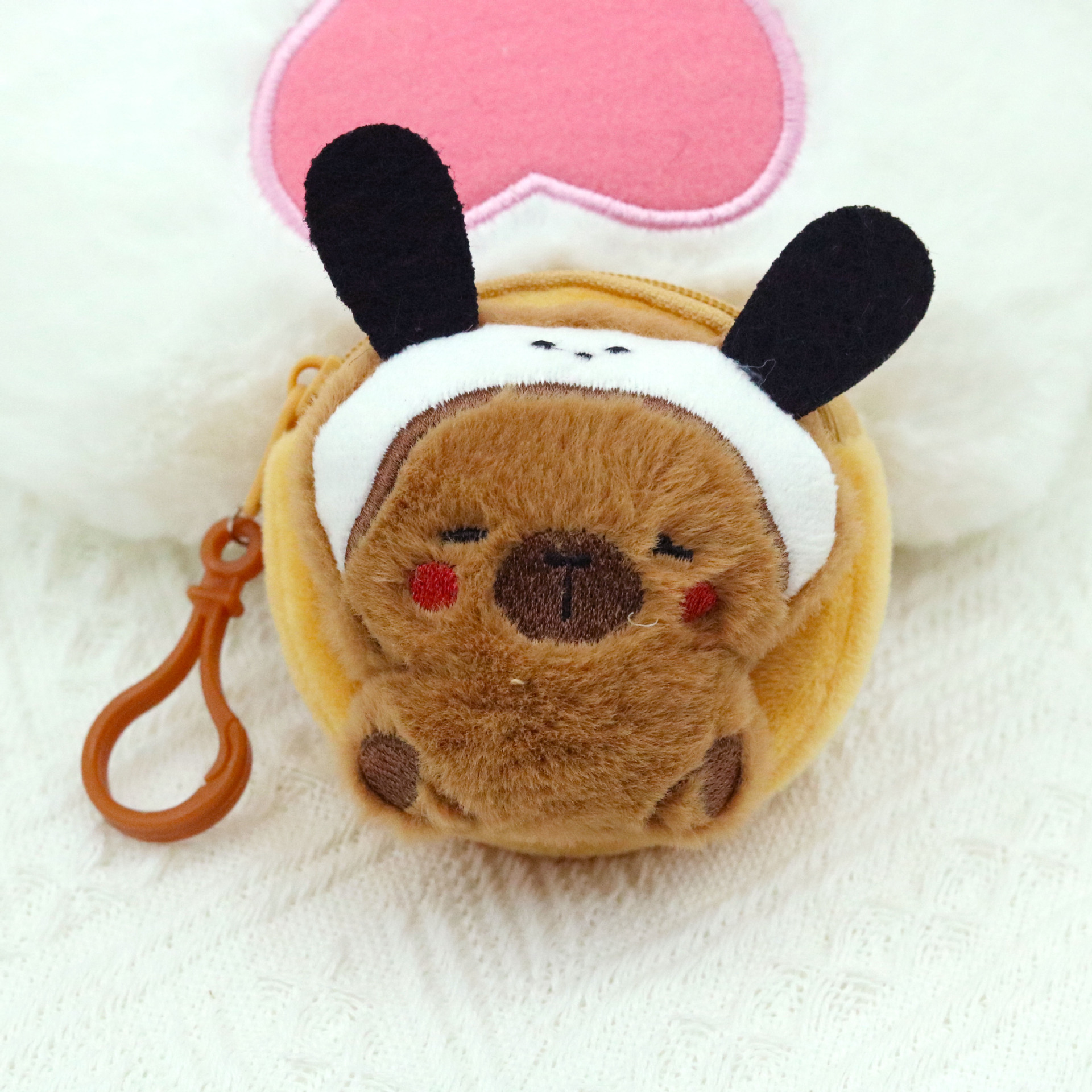 new capabala plush coin purse children cute blind box small gift capybara headset schoolbag mini ornaments details Picture