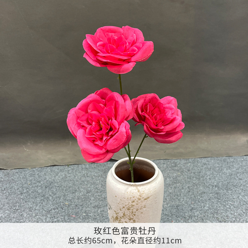 wedding rose red artificial flower arrangement flower pot material flower bed head flower row flower wedding fake silk flower window full figure