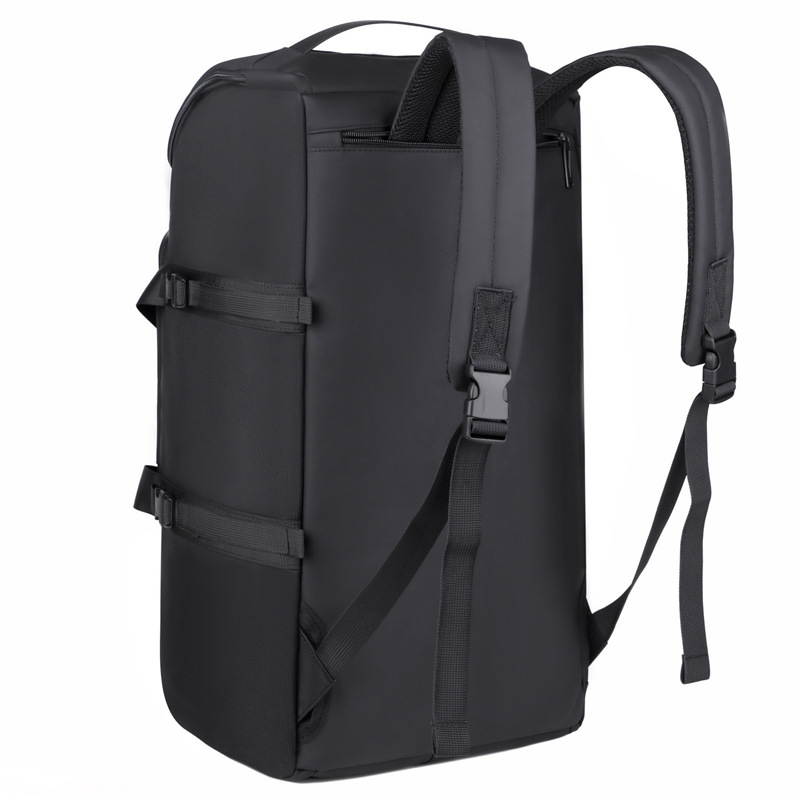 travel bag large-capacity backpack independent shoe warehouse printed logo dry wet separation sports bag outdoor fitness backpack details Picture
