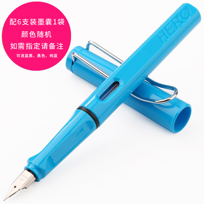 hero hero pen 359 zhengzi third grade primary school student practice pen for calligraphy boys and girls business office ink sac pen details Picture