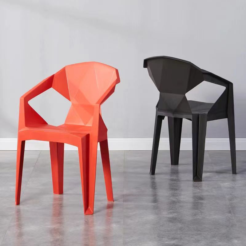 plastic chair home backrest armchair mahjong barbecue night market stall leisure dining table in dining room stool Application Scenario