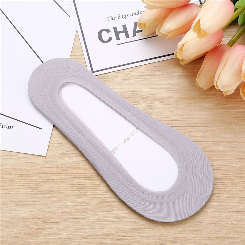 ice silk boat socks women's spring and summer thin silicone non-slip low top invisible socks summer breathable high heels socks for women details Picture