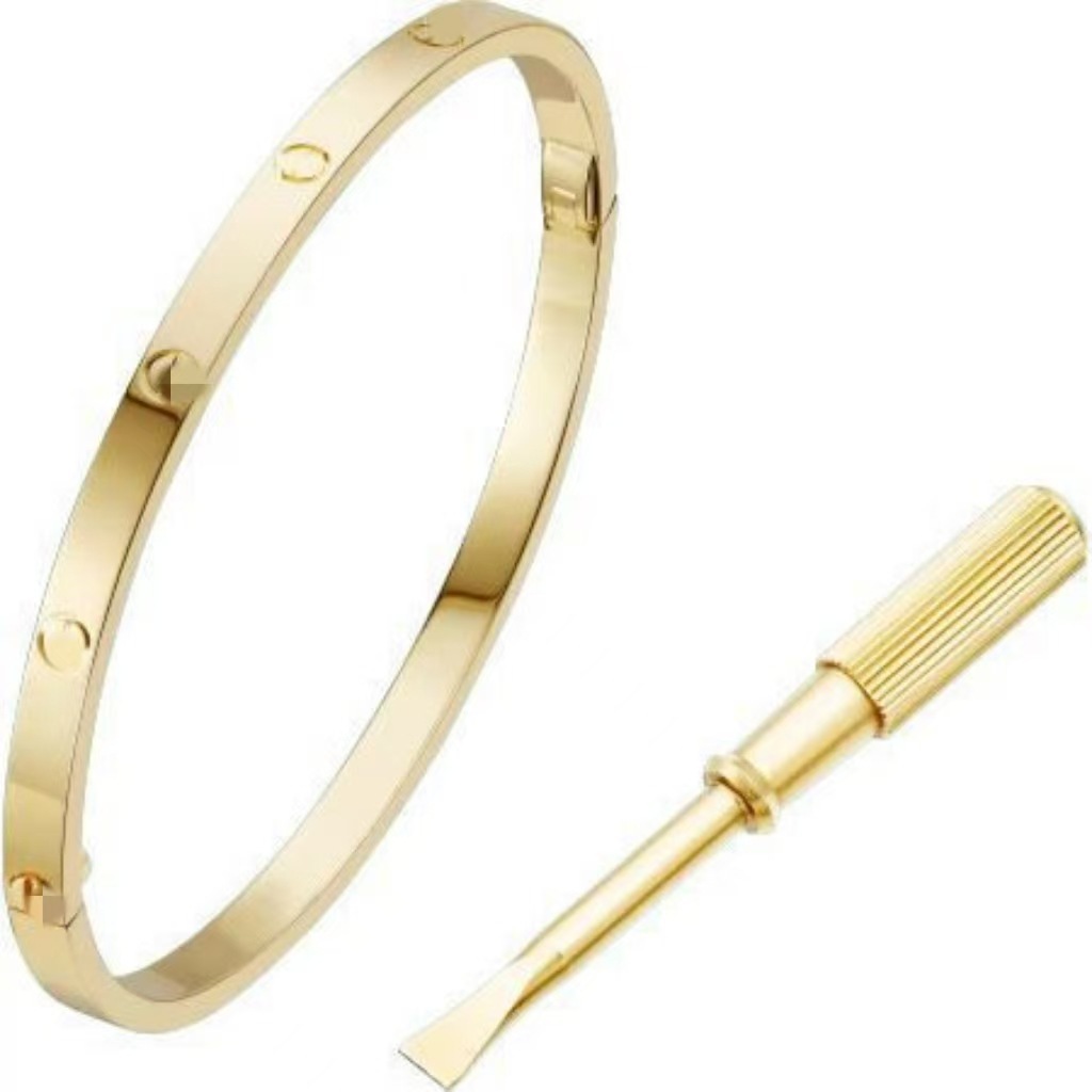 high version wide and narrow version card home v gold titanium steel bracelet starry sky thick plated 18k gold rose gold fashion couple bracelet full figure