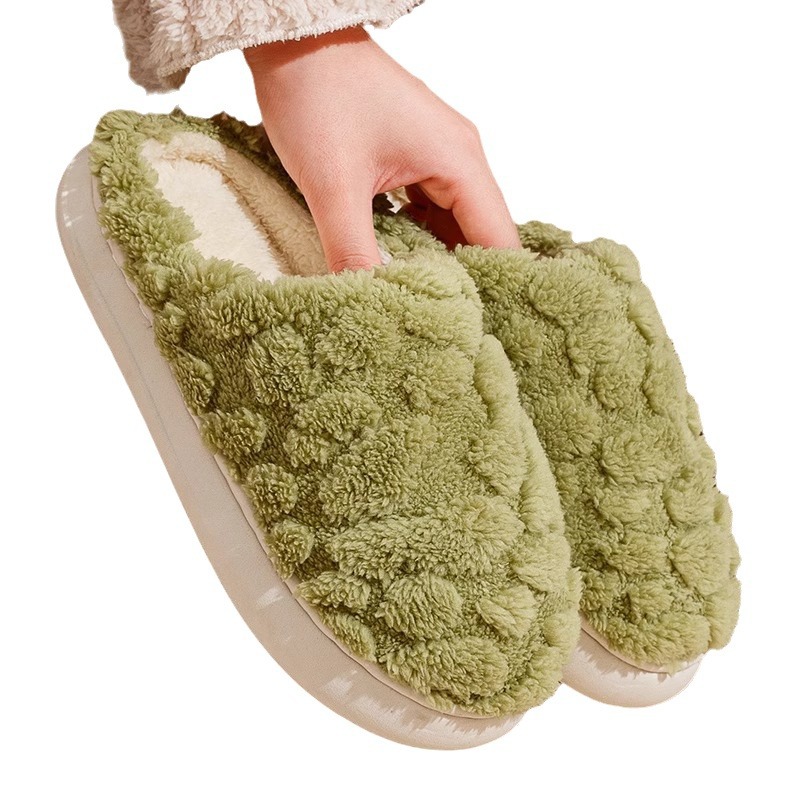 2024 autumn and winter home cotton slippers confinement slippers men and women couple's indoor non-slip silent cotton slippers fleece-lined warm Item Picture