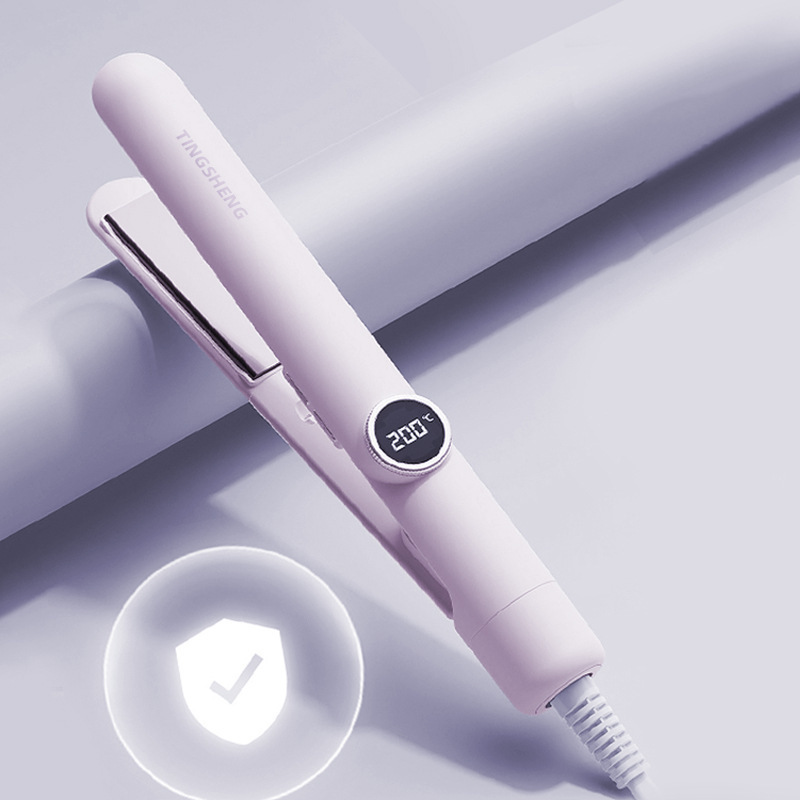 chigo plywood hair straightener digital display for curling or straightening shaping anion small portable hair straighter female hair curler Specification drawing