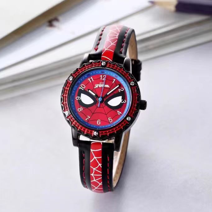 fashion children's cool cartoon watch boy spider student waterproof quartz watch luminous pointer table wholesale Specification drawing