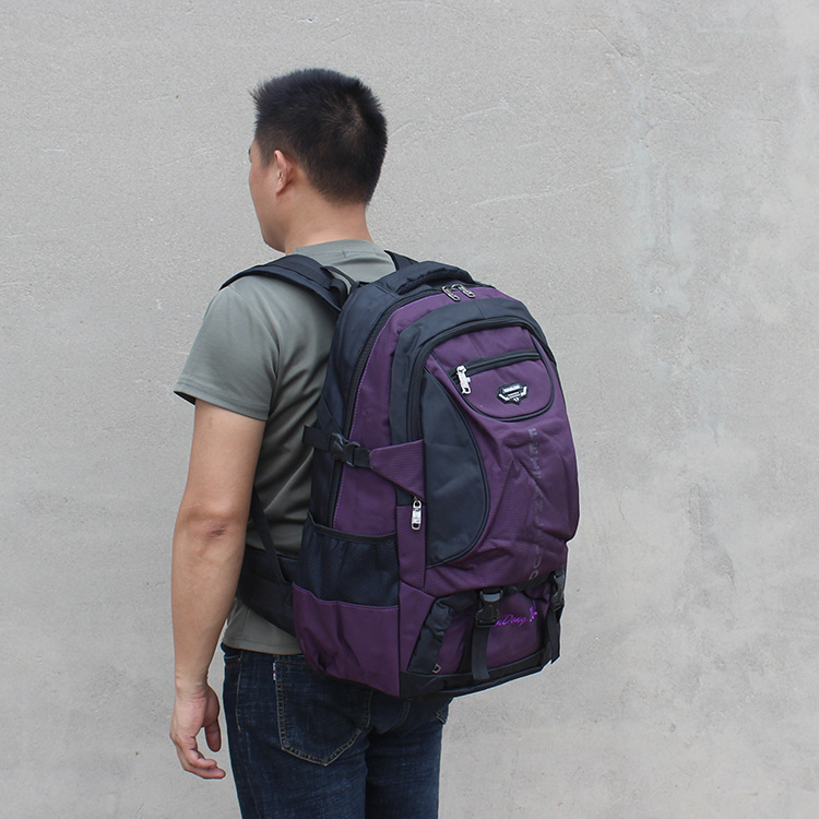 waterproof large capacity travel long-distance travel outdoor backpack men's large luggage clothes cotton quilt bag full figure