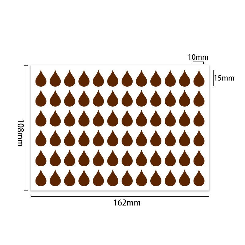 colorful dots water drops raindrops stickers handwritten index marking journal decoration coated paper label sticker Specification drawing
