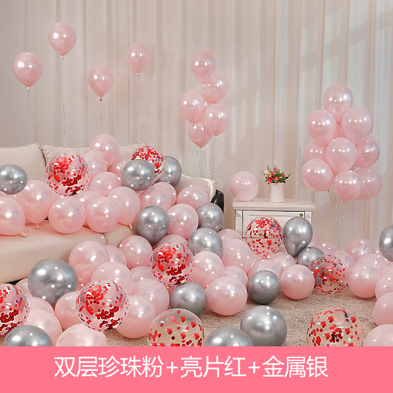 wedding balloons pink wedding ceremony wedding room baby birthday present scene layout set girl new house decoration balloon full figure