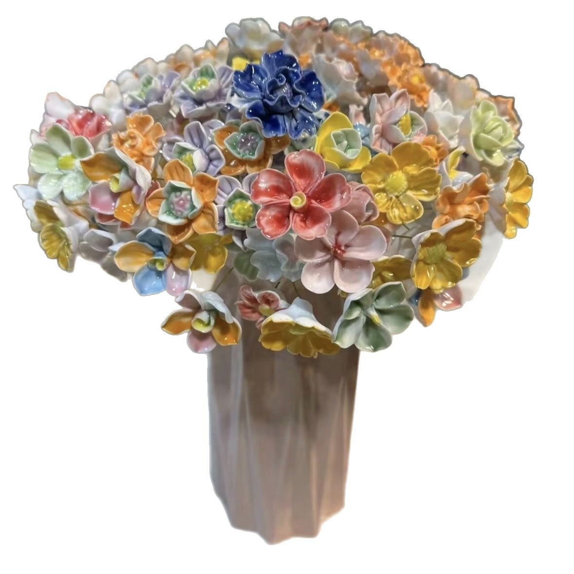 jingdezhen ceramic flower handmade ceramic preserved fresh flower home decoration ceramic crafts rose peony artificial flower Item Picture
