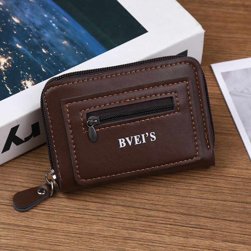 new cross-border expanding card holder multiple card slots large capacity document package coin purse storage bag mini wallet in stock Specification drawing