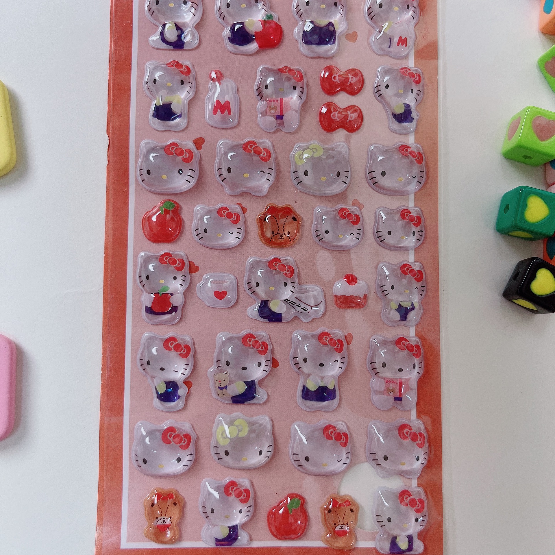 cute stickers 3d relief  sanrio clow m clownfish peripheral phone case tablet decorative sticker Specification drawing