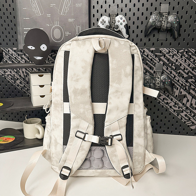 new schoolbag korean style ins tooling style trendy couple backpack large capacity junior high school student air cushion backpack Specification drawing