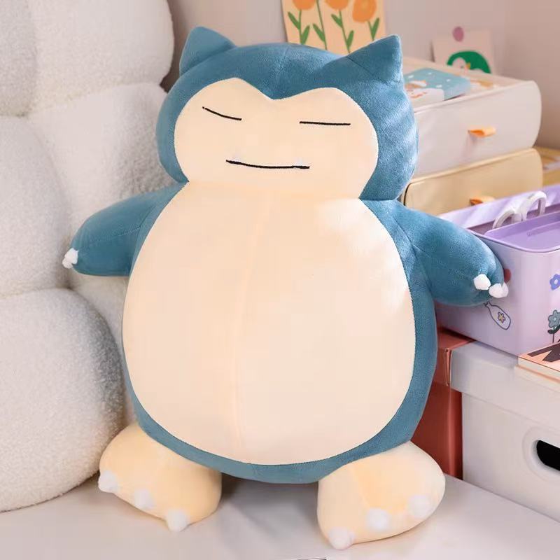 snorlax doll pokemon pokémon snorlax pillow cushion sleeping pillow on bed oversized doll full figure