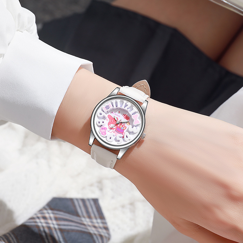 cross-border new arrival cute cake engraving plate children's watch cartoon quartz leather luminous watch factory direct supply Application Scenario