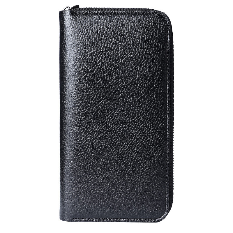 long men's zipper wallet large capacity wallet clutch mobile phone bag casual business cards money Item Picture