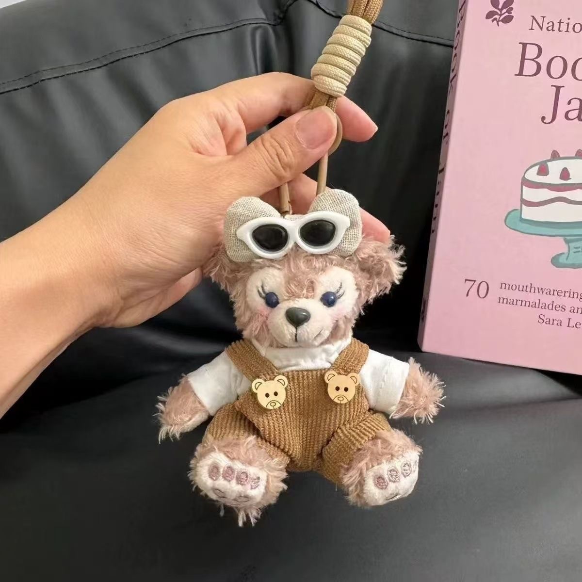 shelliemay pendant doll rose rose car key ring duffy bear sitting plush doll and bag hanging car hanging female Specification drawing