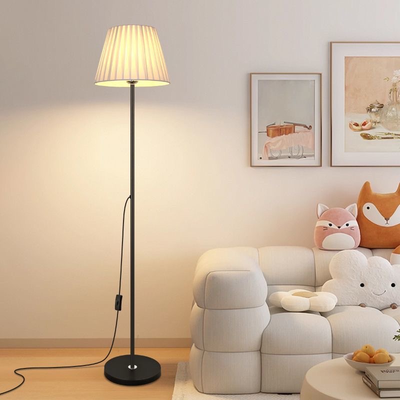 energy-saving eye protection fabric floor lamp living room study modern minimalist hotel bedroom bedside decoration table lamp vertical lamp details Picture